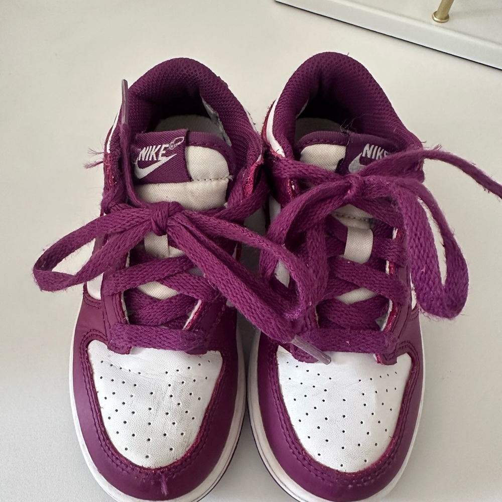 Toddler Nike Dunks-s 10.5-Purple and White-FREE SHIPPING